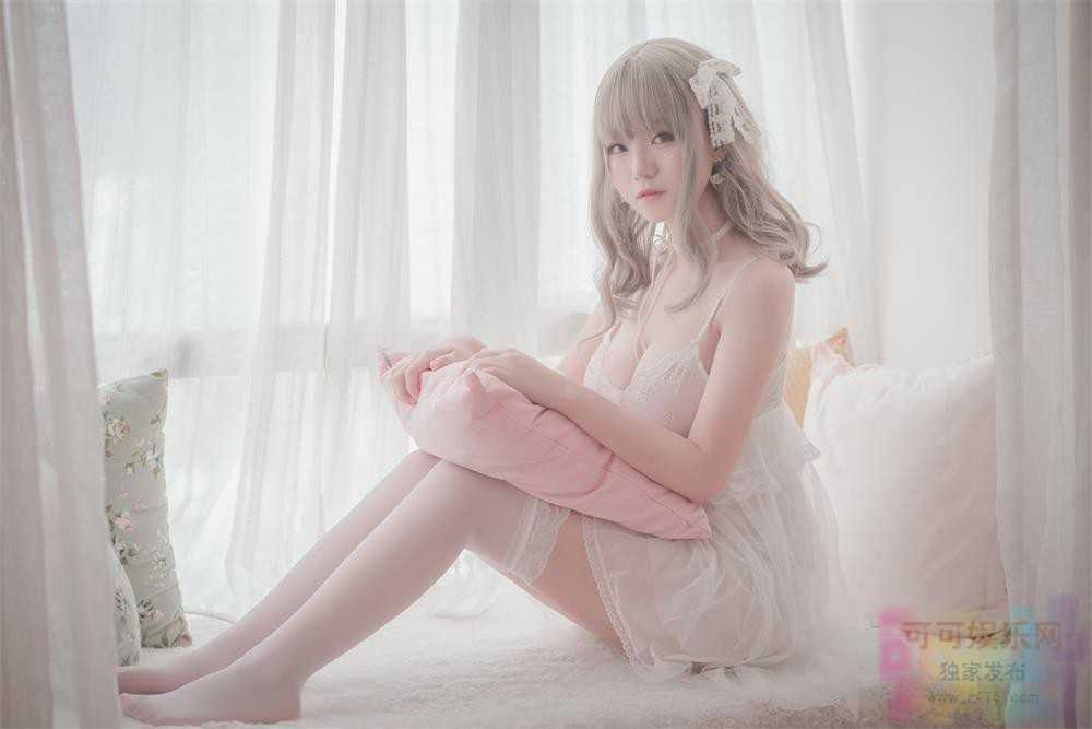 Yoko宅夏Cos – 白色丝质连衣裙（1）