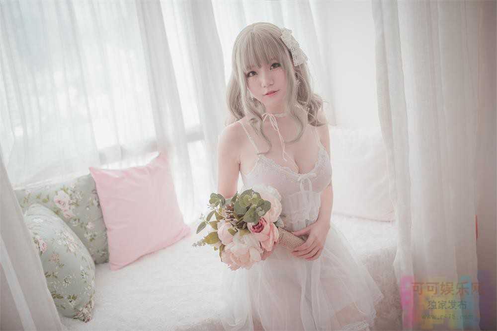 Yoko宅夏Cos – 白色丝质连衣裙（2）